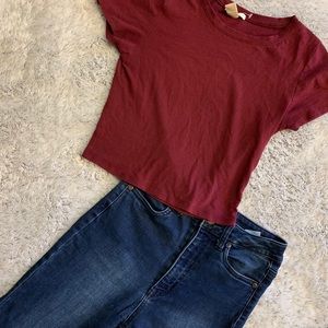 Red crop top